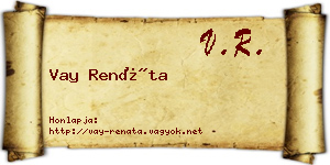 Vay Renáta névjegykártya